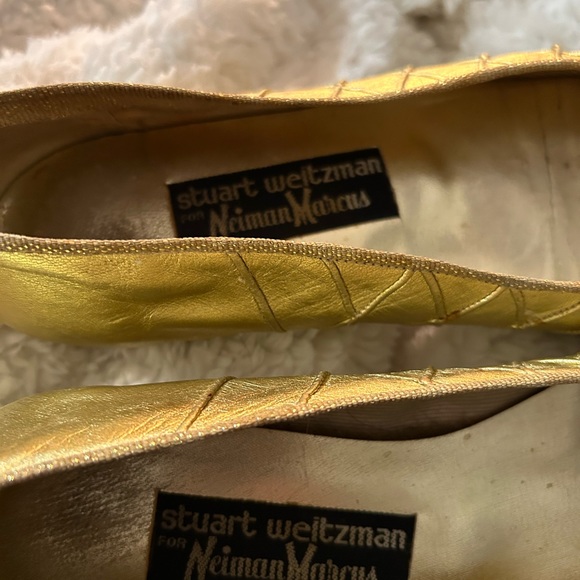 Stuart Weitzman for Neiman Marcus Gold Ballet Flats  Size 7 M - Picture 4 of 5